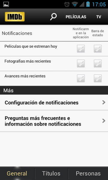 IMDb Notificaciones