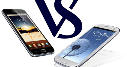Samsung Galaxy S III versus Galaxy Note, batalla a lo grande Samsung Galaxy S III versus Galaxy Note, batalla a lo grande