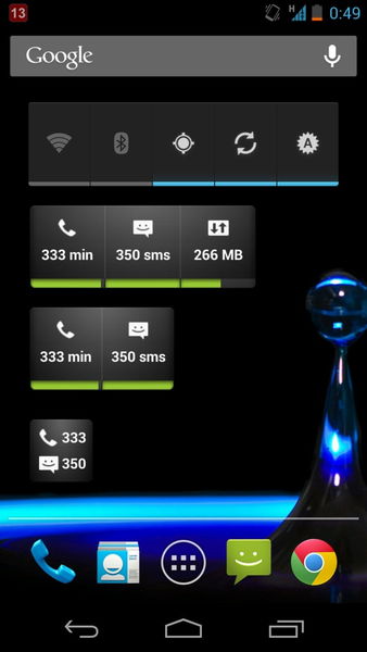 DroidStats Widgets