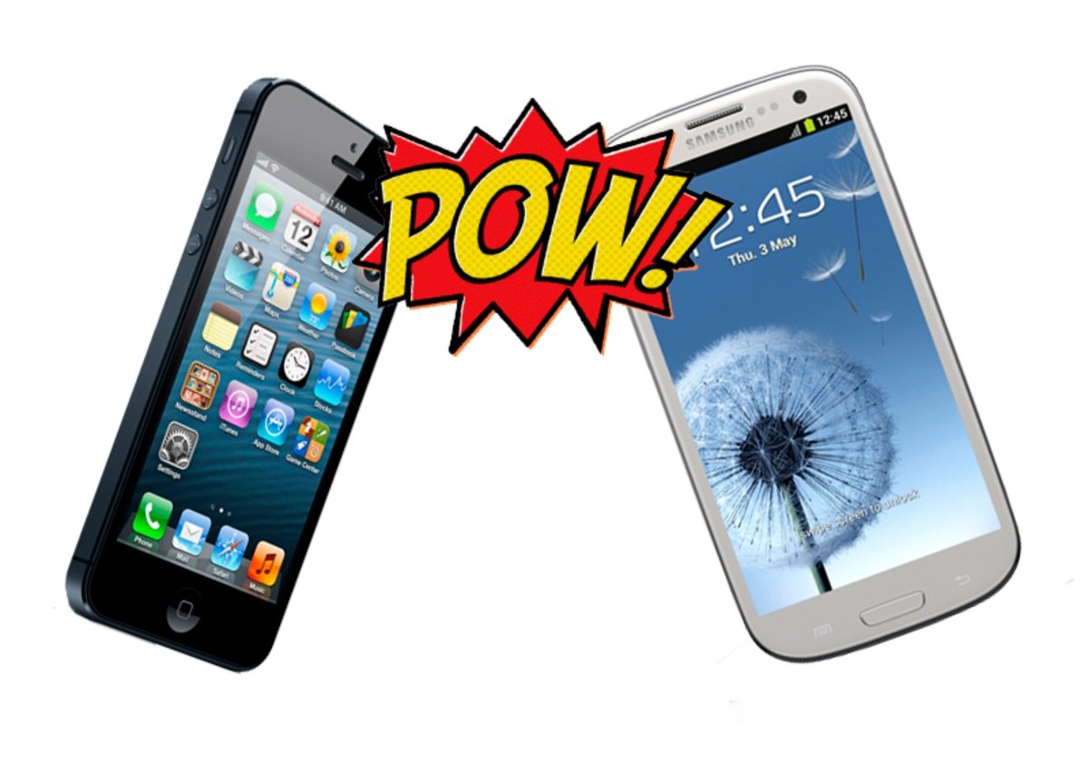 Foto del iPhone 5 contra el Samsung Galaxy S III