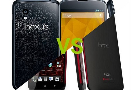 Google Nexus 4 contra el HTC Droid DNA