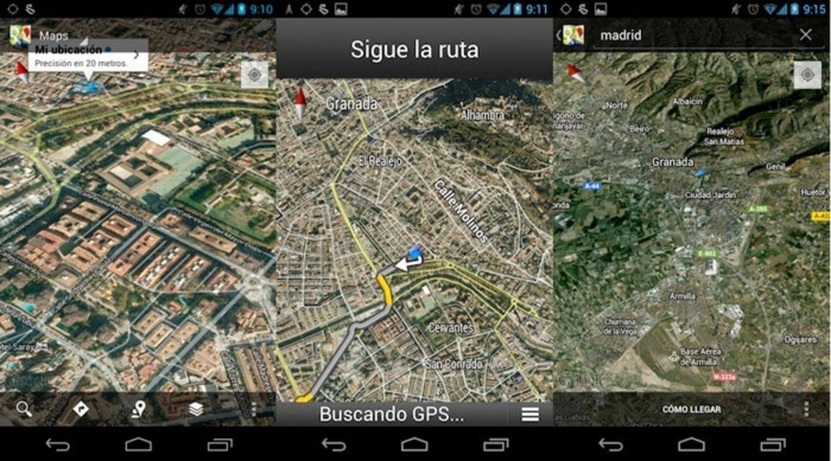 Google Maps usa el GPS