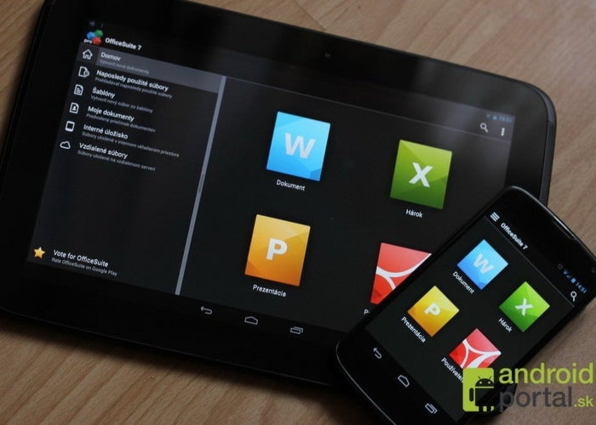 OfficeSuite Pro 7 en Google Nexus 10 y Google Nexus 4
