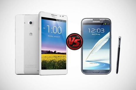 Comparamos en vídeo el Samsung Galaxy Note II y el Huawei Ascend Mate Comparamos en vídeo el Samsung Galaxy Note II y el Huawei Ascend Mate