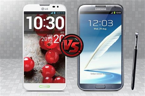 Comparamos los dos phablet del momento: Samsung Galaxy Note II vs LG Optimus G Pro