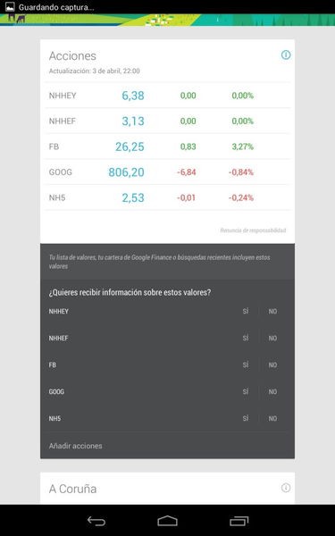 Google Now se actualiza con reconocimiento de acciones en español