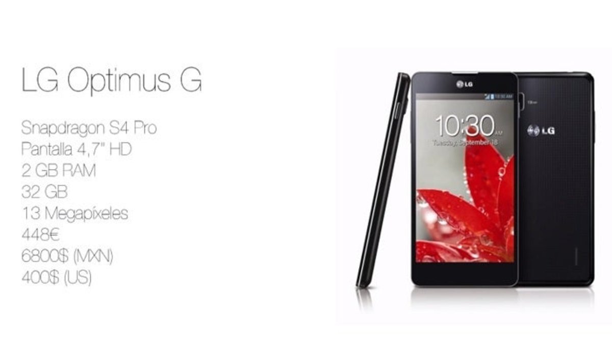 Especificaciones del LG Optimus G
