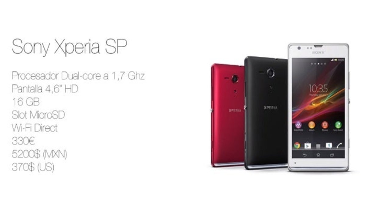 Especificaciones del Sony Xperia SP