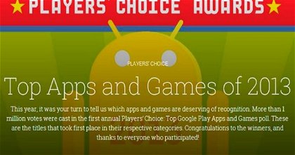¡Conoce a los mejores juegos y aplicaciones de 2013 en Google Play! 