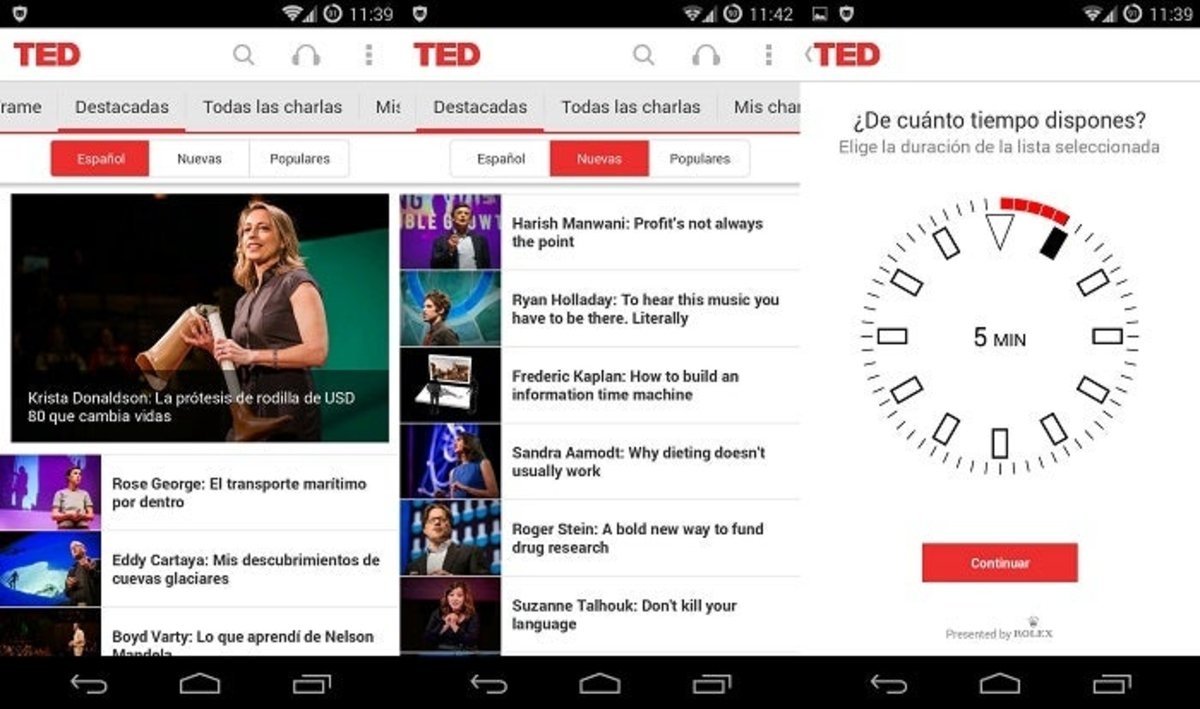 TED para móviles Android