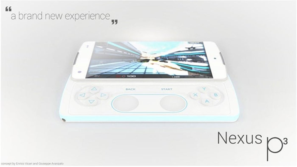 Imagen del concepto de Google Nexus P3 con gamepad