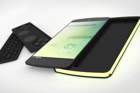 Concepto de Google Nexus P3 con teclado deslizante, gamepad y batería extendida Concepto de Google Nexus P3 con teclado deslizante, gamepad y batería extendida