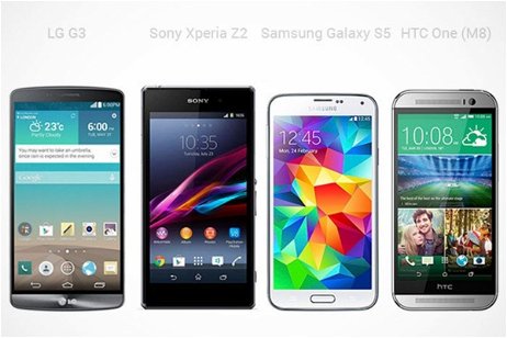 LG G3 vs HTC One vs Sony Xperia Z2 vs Samsung Galaxy S5: Comparativa