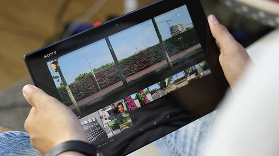 Primer plano de la Sony Xperia Z2 Tablet