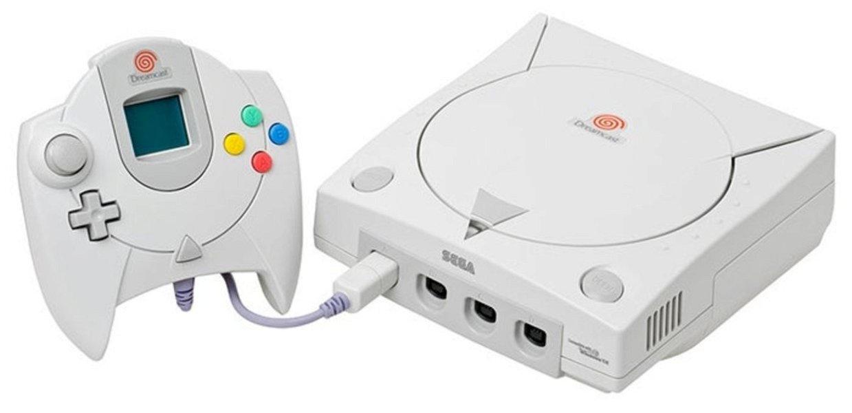 Primer plano de Sega Dreamcast con mando