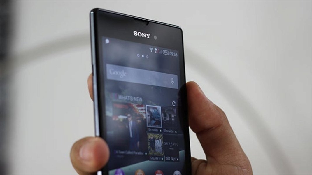 Detalle de la pantalla del Sony Xperia T3
