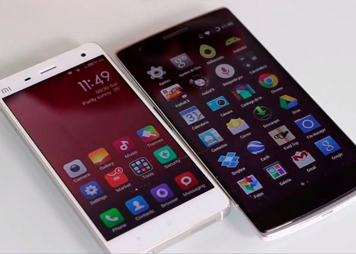 Xiaomi Mi4 junto al OnePlus One
