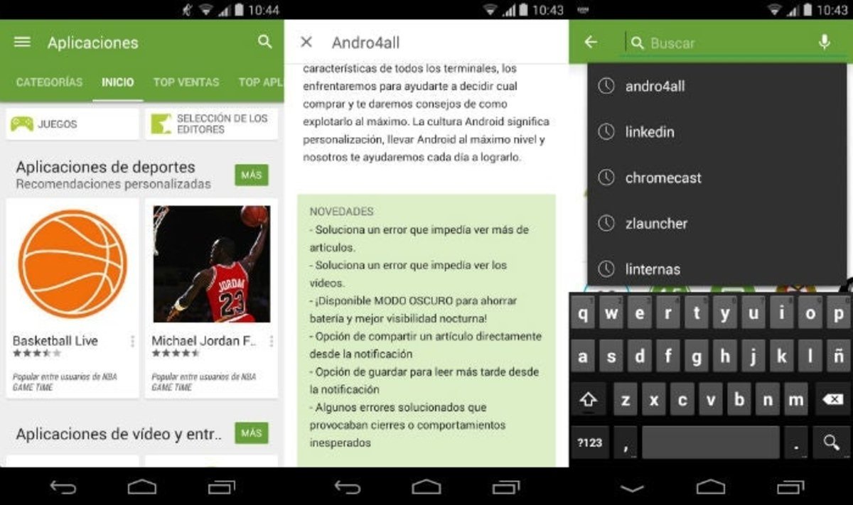 Imágenes Google Play Store Material Design