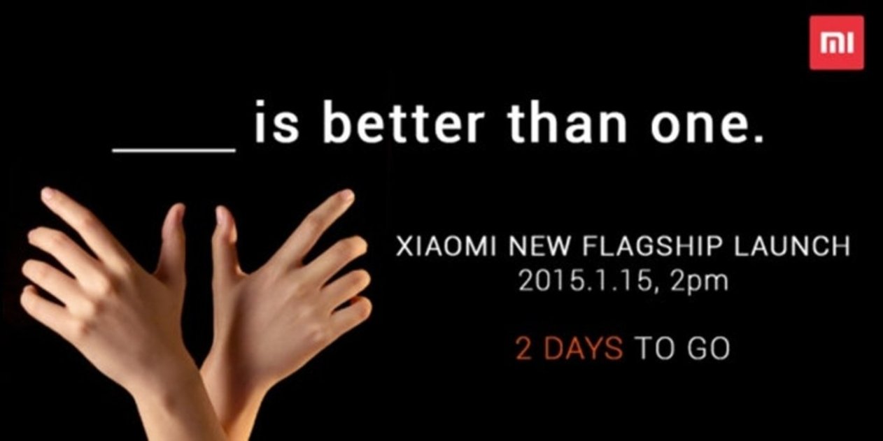Cartel promocional de Xiaomi para su presentación del 15/01/2015