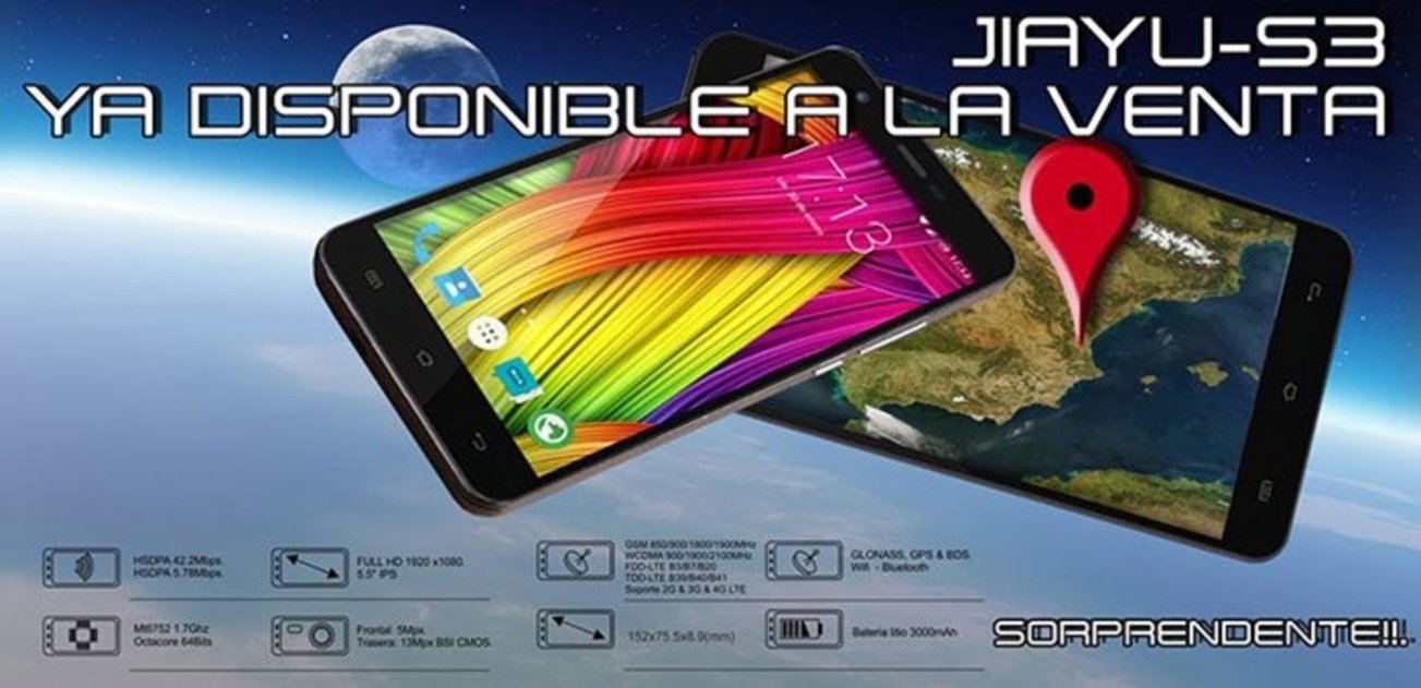 Cartel anunciando disponibilidad del Jiayu S3