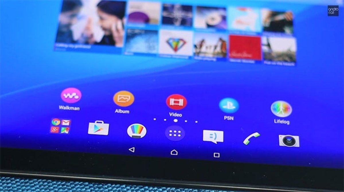 Sony Xperia Z4 Tablet detalle interfaz