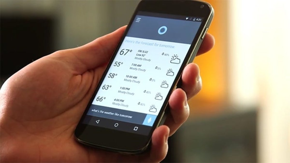 Cortana funcionando en un Google Nexus 4