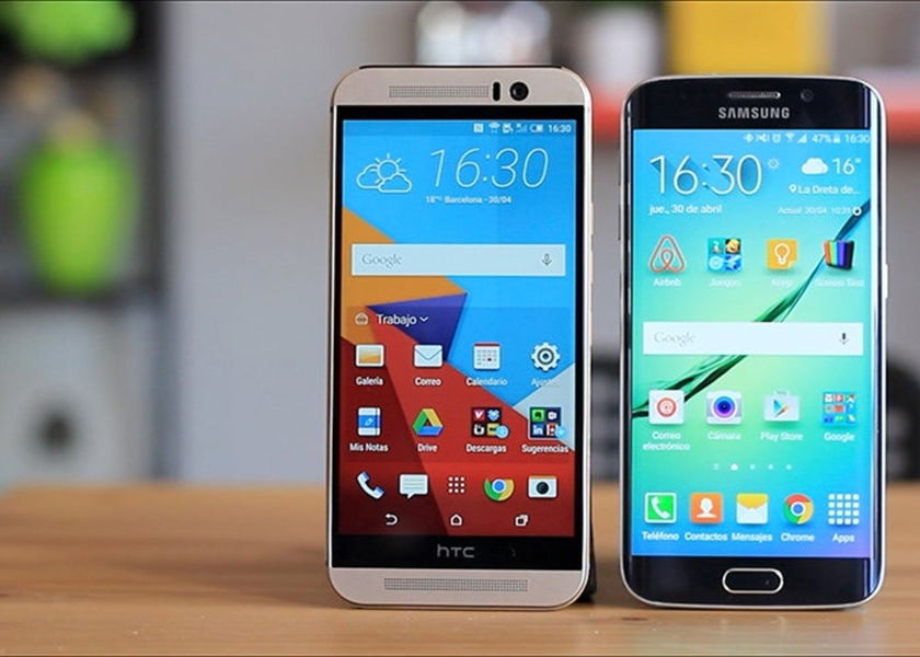 HTC One M9 y Samsung Galaxy S6, de frente