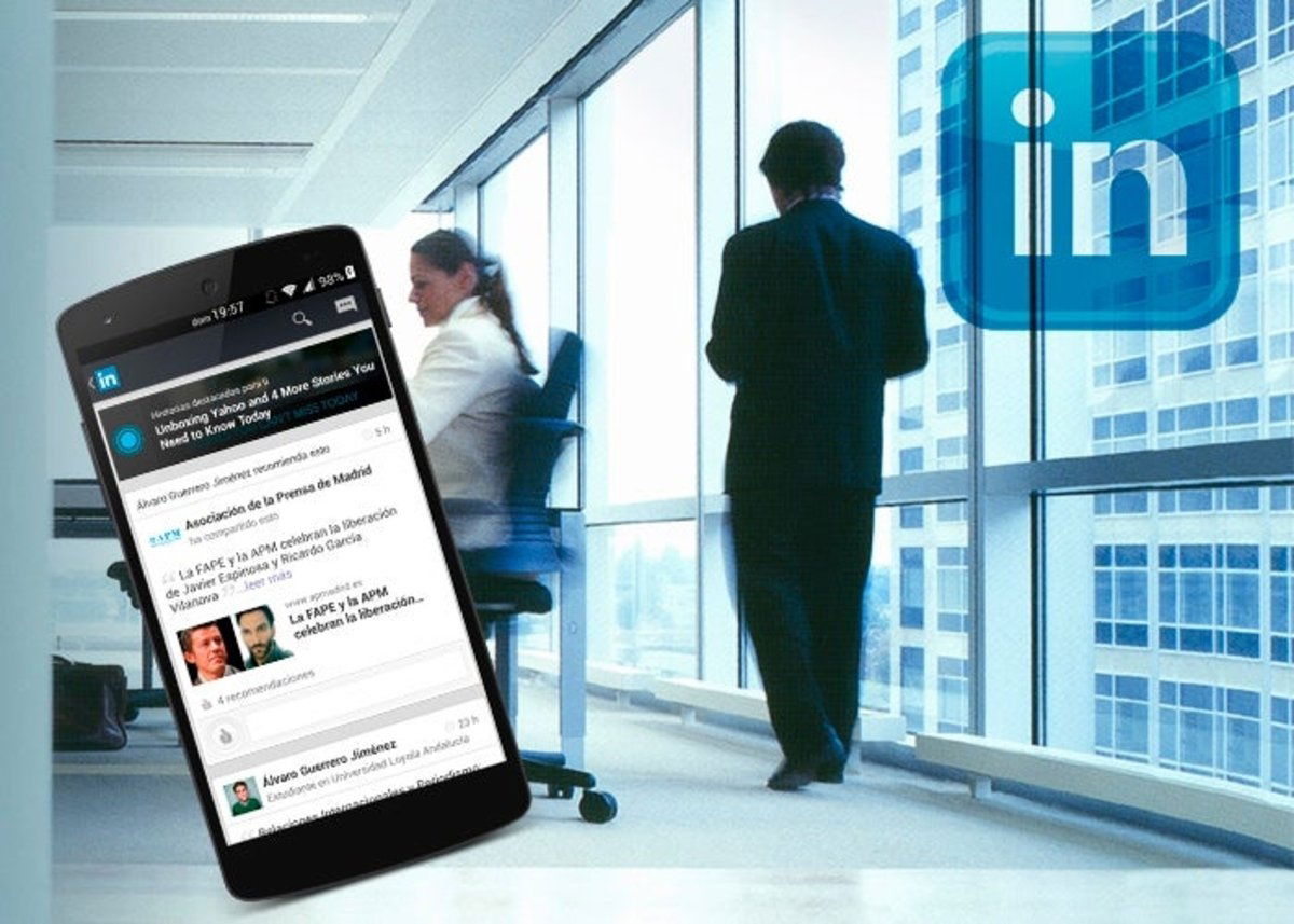 LinkedIn smartphone