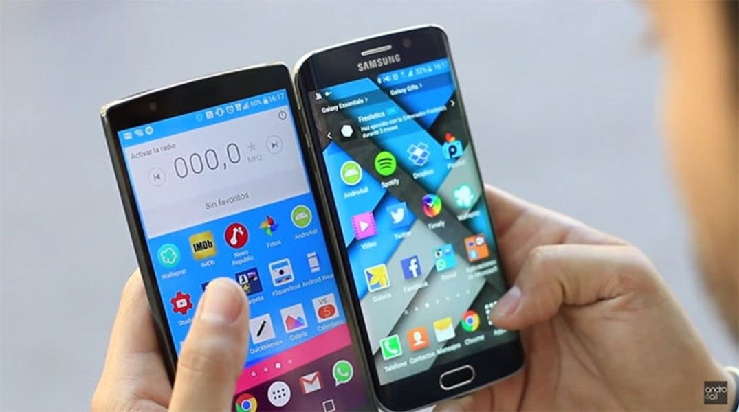 Samsung Galaxy S6 junto al LG G4