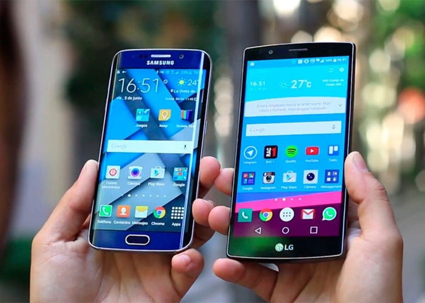 Samsung Galaxy S6 junto al LG G4