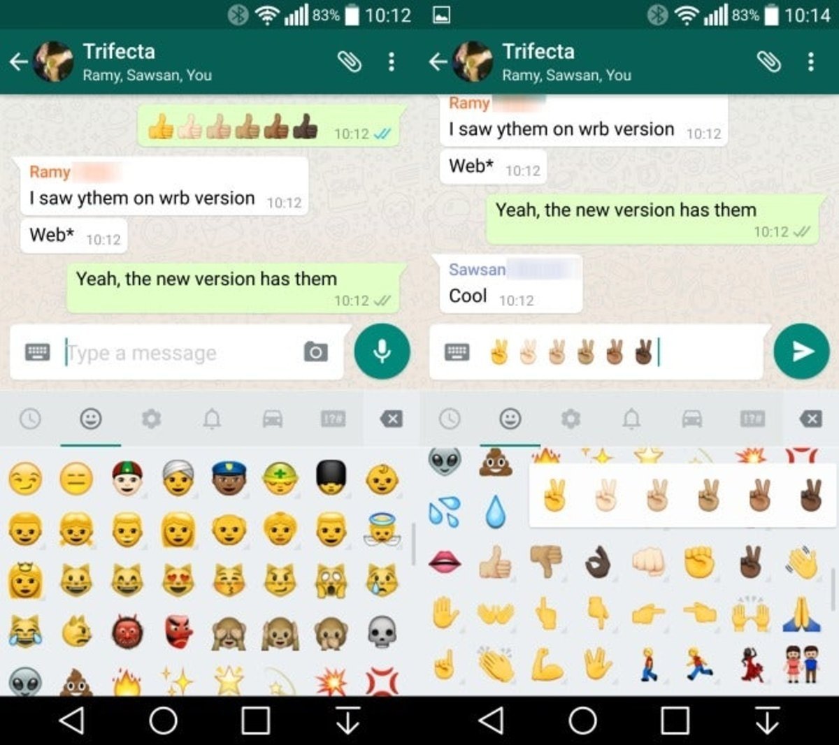 WhatsApp emoji razas