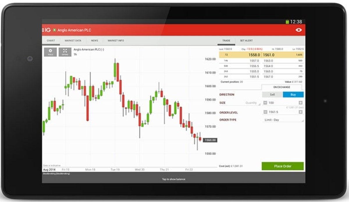 IG Trading tablet Android