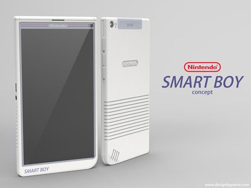 Partes frontal y trasera del Nintendo Smart Boy concept