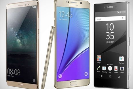 Huawei Mate S vs Galaxy Note 5 vs Xperia Z5 Premium, pelea de titanes Huawei Mate S vs Galaxy Note 5 vs Xperia Z5 Premium, pelea de titanes