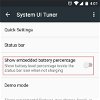 Cómo mostrar el porcentaje de batería en la barra de estado en Android 6.0 Marshmallow