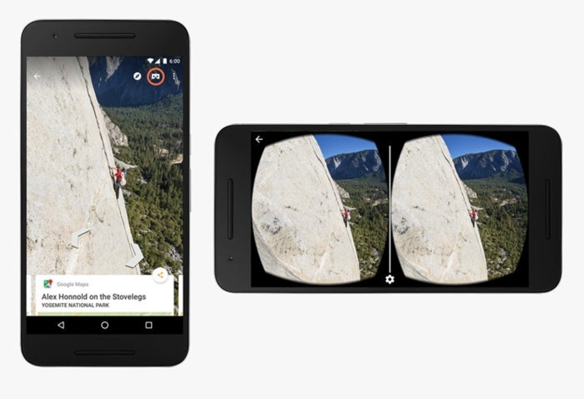 Street View. en Google Carboard