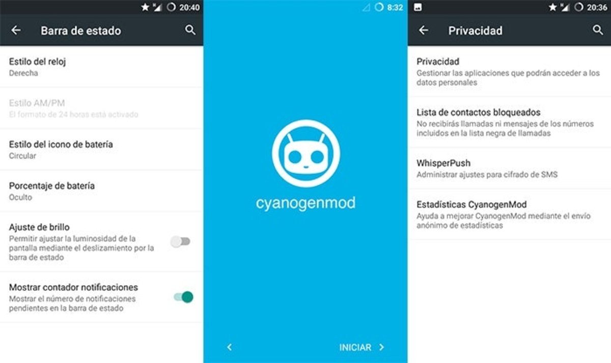 CyanogenMod para bq Aquaris E5 HD Inicio