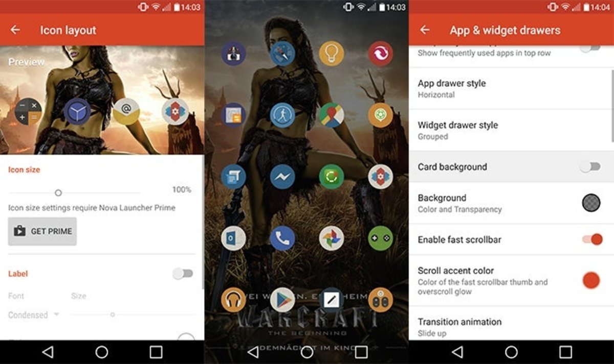 Ajustes Nova Launcher Tunea Tu Android Edicion Warcraft El Origen