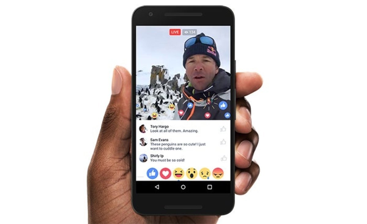 Facebook Live Video Reacciones streaming
