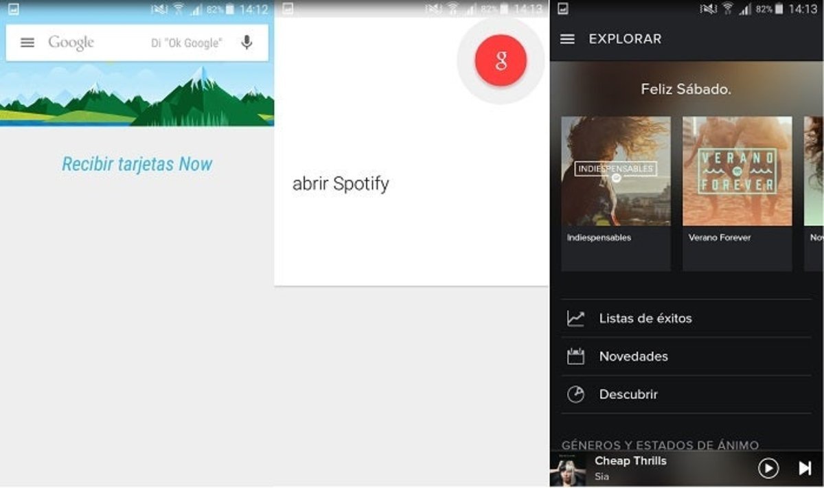 abrir Spotify con Google