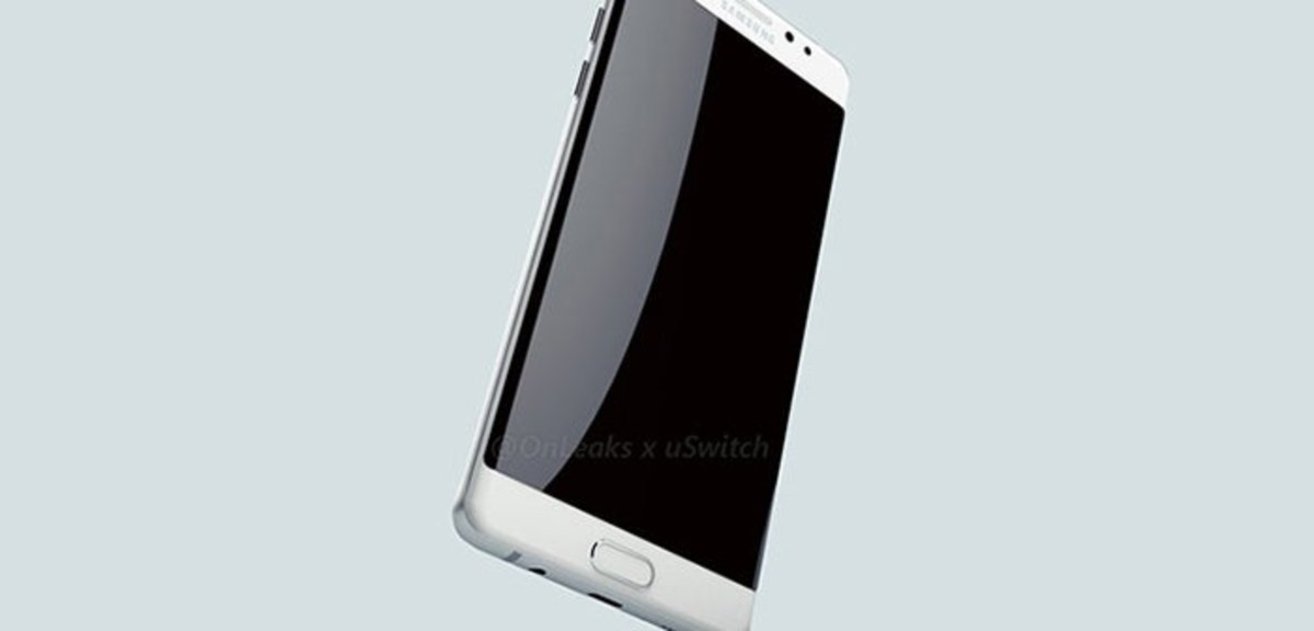 Samsung Galaxy Note 7 Edge Render Lateral