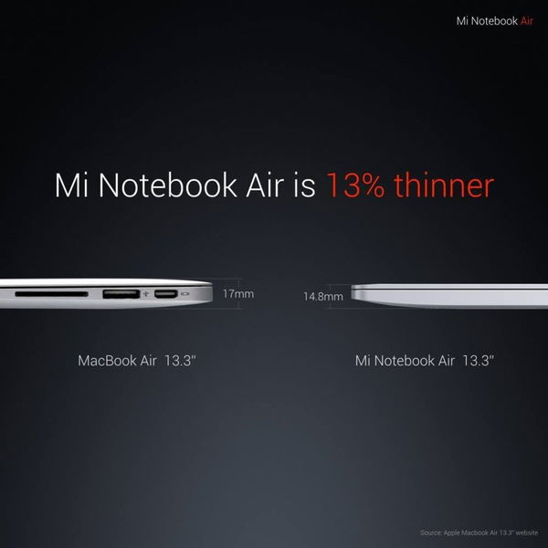 Xiaomi Mi Notebook Air, la respuesta china al MacBook Air de Apple