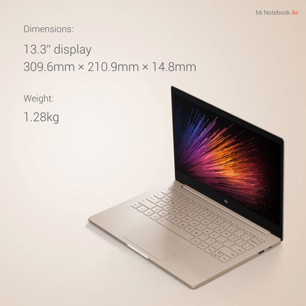 Xiaomi Mi Notebook Air, la respuesta china al MacBook Air de Apple