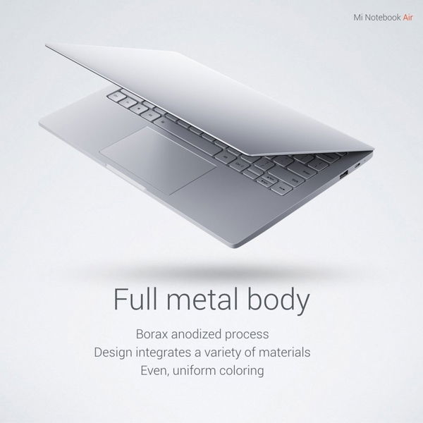 Xiaomi Mi Notebook Air, la respuesta china al MacBook Air de Apple