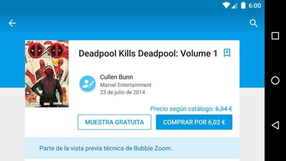 Llega Bubble Zoom a Google Play Books, ideal para leer cómics en Android