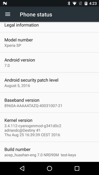 Consiguen instalar Android 7.0 Nougat en un Sony Xperia SP