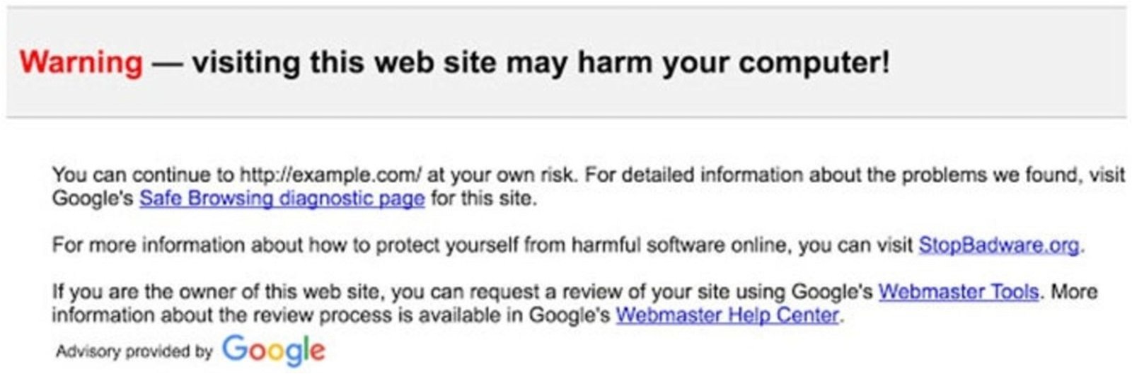 Gmail aviso pagina web maliciosa