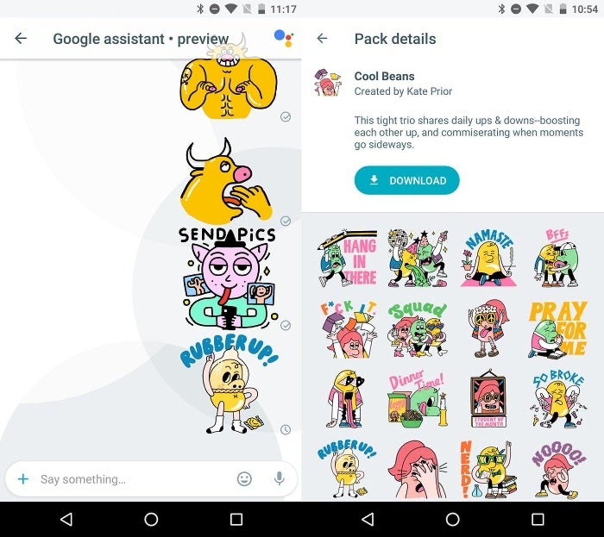 Google Allo stickers