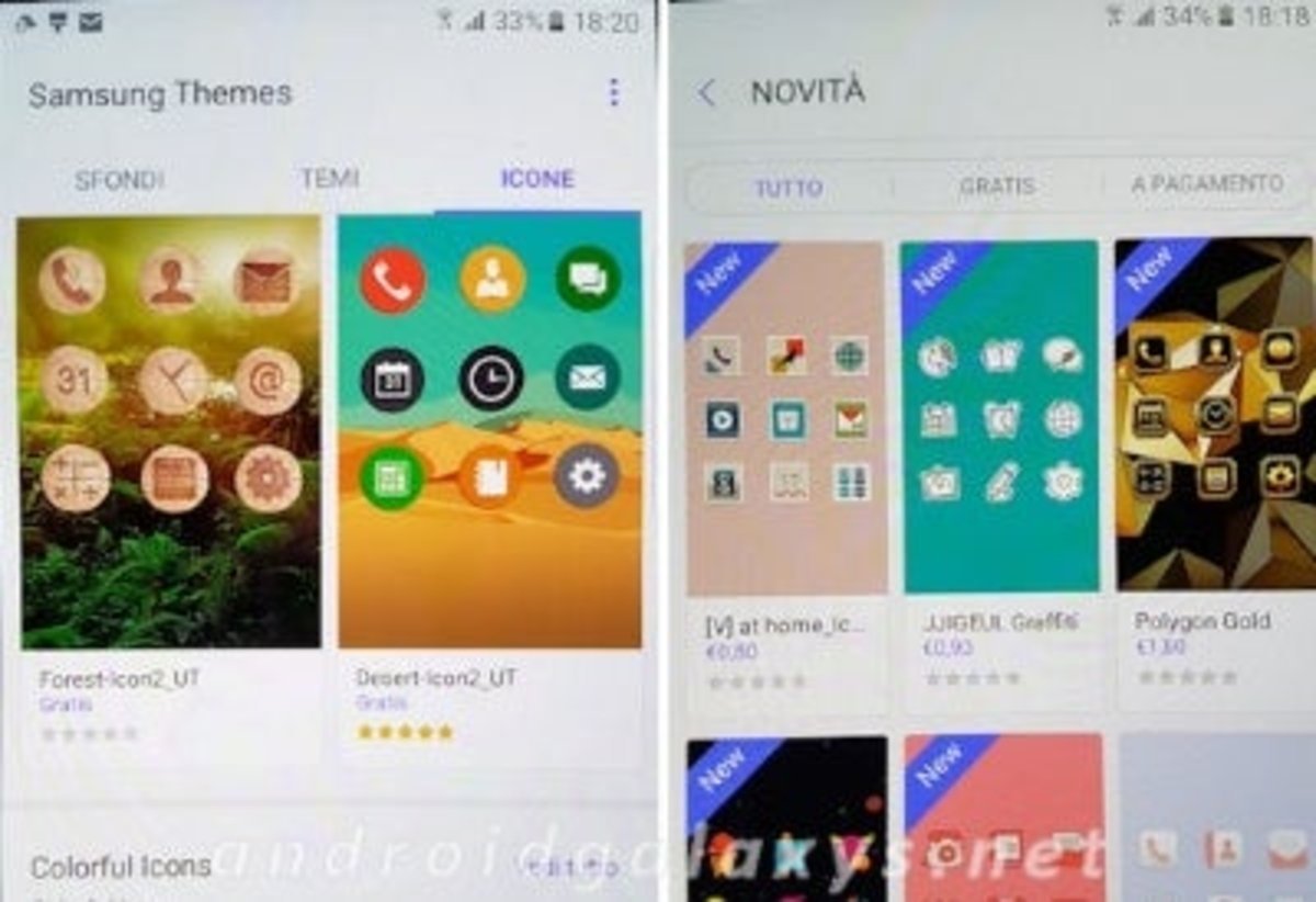 Samsung Galaxy Note7 cambiar iconos