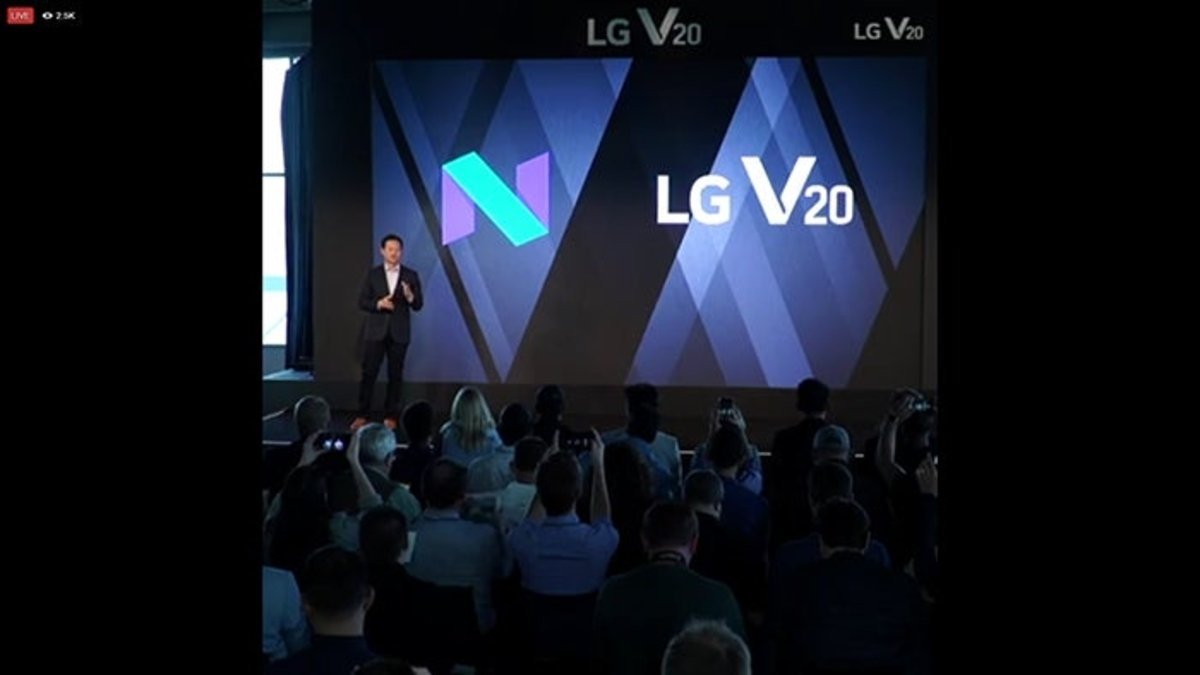LG V20 Nougat presentacion